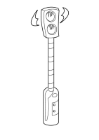 A coloring page of mega mindy